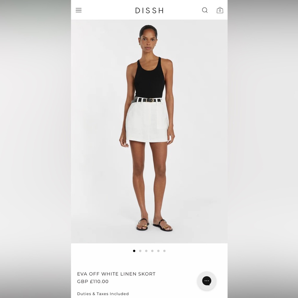 DISSH Black and White Mini Skort
